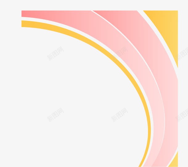 黄粉色抽象线条png免抠素材_新图网 https://ixintu.com 抽象线条 线条 黄粉色 黄粉色抽象线条