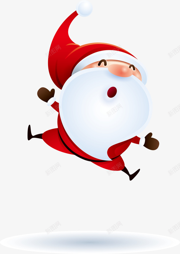 卡通跳跃圣诞老人png免抠素材_新图网 https://ixintu.com Christma Christmas Merry 卡通老人 圣诞快乐 圣诞老人 圣诞节 装饰图案