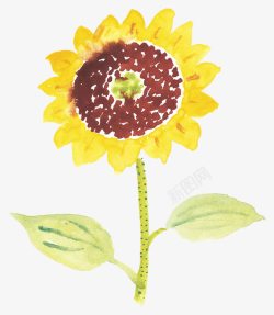 简单手绘向日葵素材