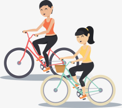 骑单车运动健身的人矢量图素材