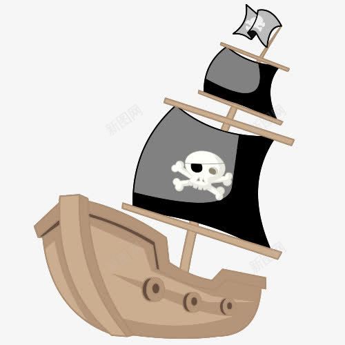 卡通海盗船png免抠素材_新图网 https://ixintu.com 免抠PNG 海盗船卡通 矢量素材 美图