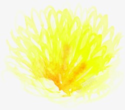 黄色手绘雏菊唯美素材