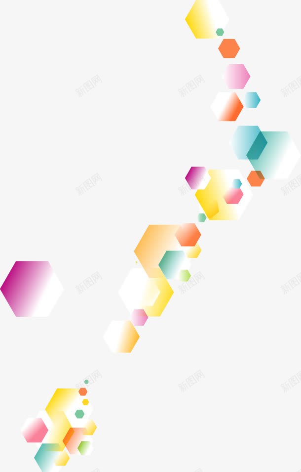 抽象炫彩几何块png免抠素材_新图网 https://ixintu.com 几何 块 抽象 炫彩
