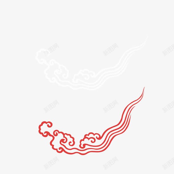 中国风红色水纹装饰png免抠素材_新图网 https://ixintu.com 中国风 水纹 红色水纹 装饰