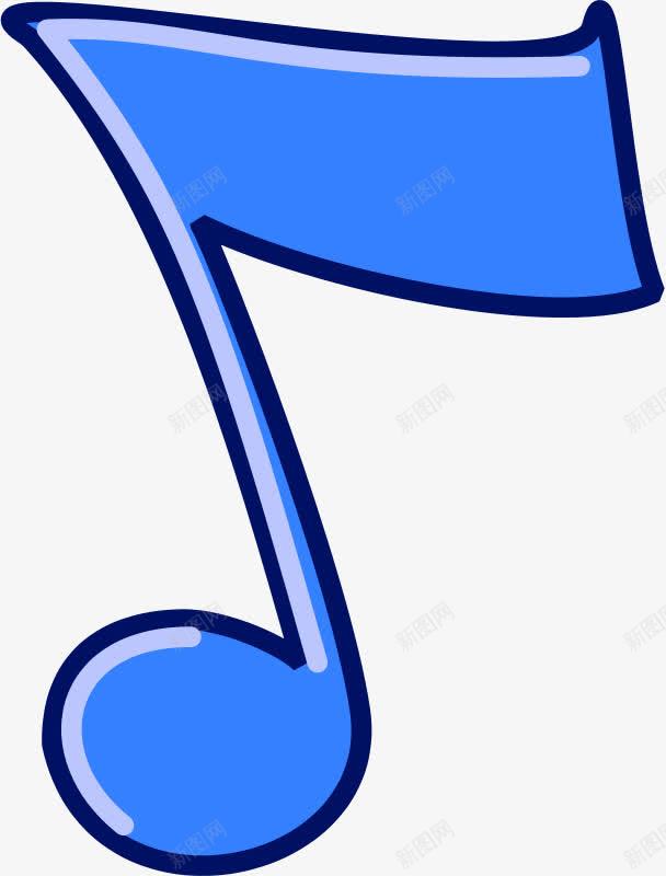 蓝色的卡通音乐符png免抠素材_新图网 https://ixintu.com 卡通 蓝色 蓝色音乐 音乐 音乐卡通