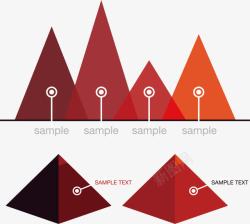 三角几何信息图表素材