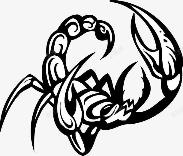 魔蝎纹身图案png免抠素材_新图网 https://ixintu.com 简笔 纹身 魔幻