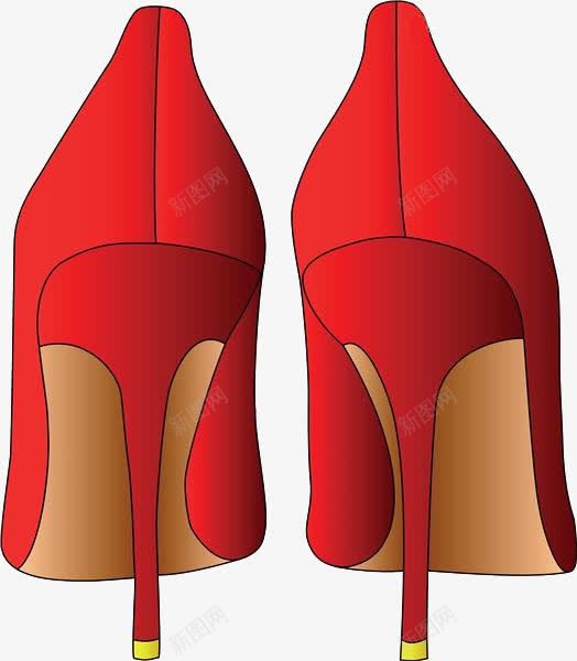 卡通红色高跟鞋png免抠素材_新图网 https://ixintu.com 免抠高跟鞋 卡通 红色 高跟鞋