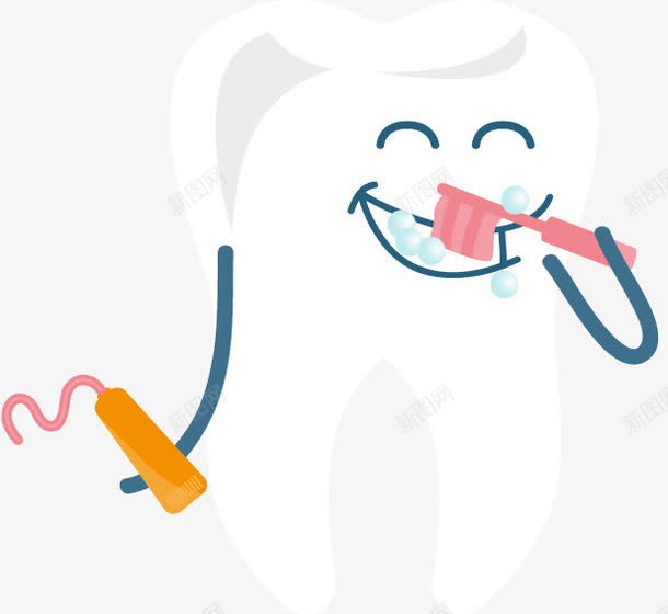 洁白的牙齿png免抠素材_新图网 https://ixintu.com 刷牙 洁白 牙刷 牙齿 矢量牙齿