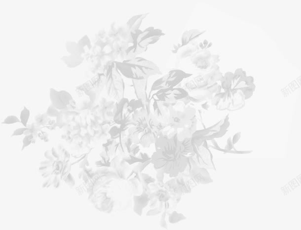 中国风灰色花纹装饰png免抠素材_新图网 https://ixintu.com 国风 灰色 花纹 装饰