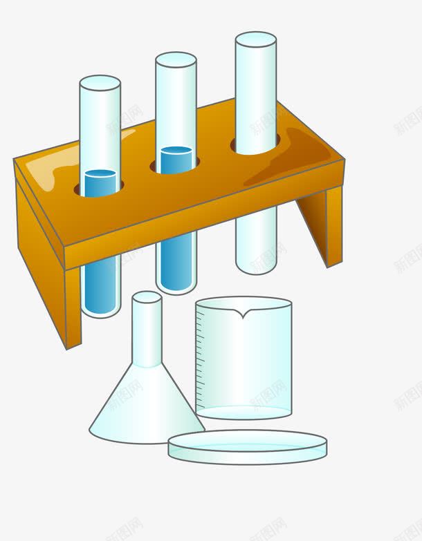 实验用品png免抠素材_新图网 https://ixintu.com 卡通 实验 液体 试管