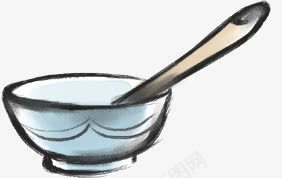 复古瓷碗木勺png免抠素材_新图网 https://ixintu.com 复古 木勺 瓷碗