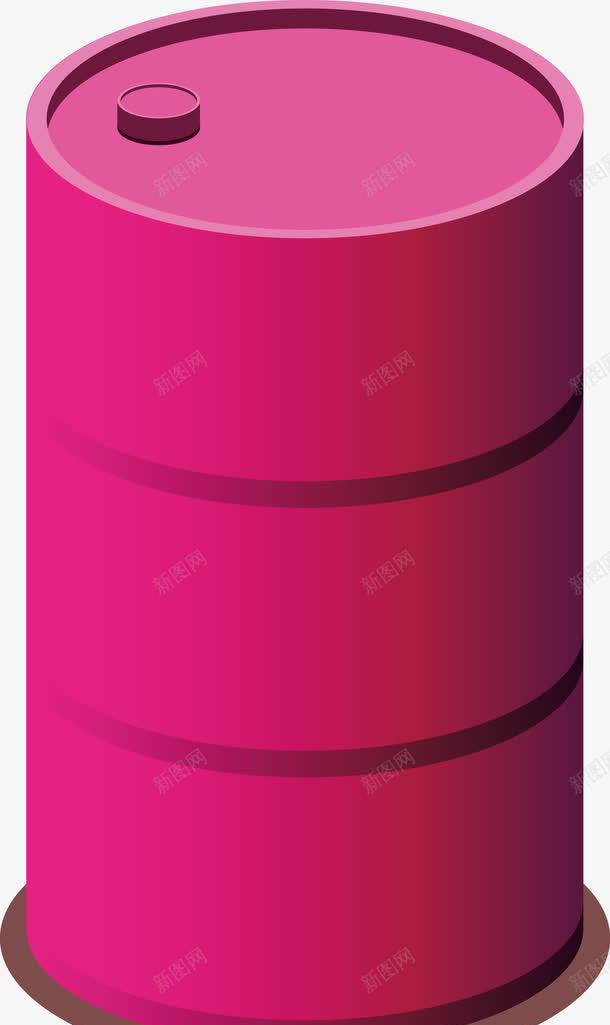 卡通油桶png免抠素材_新图网 https://ixintu.com 储物桶 创意 油桶 粉紫色