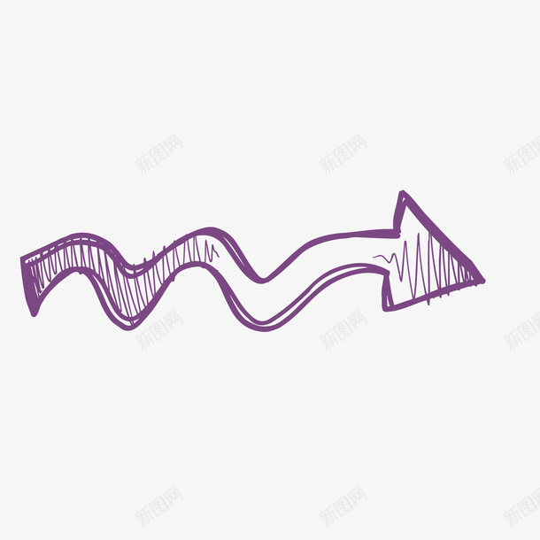 紫色蛇形手绘箭号矢量图ai免抠素材_新图网 https://ixintu.com 手绘 箭号 紫色 蛇形 矢量图
