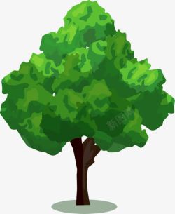 绿色卡通风景树木素材