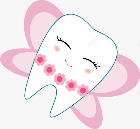 卡通牙齿图标png_新图网 https://ixintu.com logo 卡通牙 商业logo 牙齿 诊所标志