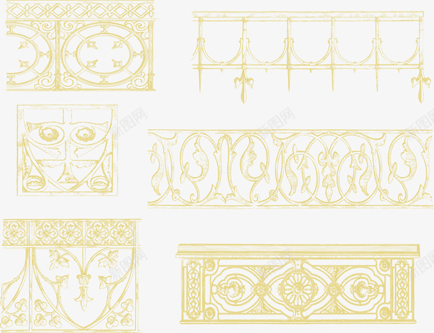 土黄色欧式花纹矢量图ai免抠素材_新图网 https://ixintu.com 免扣png 免扣png素材 免费png素材 复古花纹 欧式花纹 边框装饰 矢量图