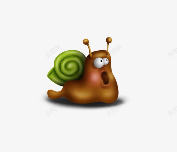 惊讶的蜗牛png免抠素材_新图网 https://ixintu.com 卡通 可爱 张嘴 惊讶 手绘 蜗牛