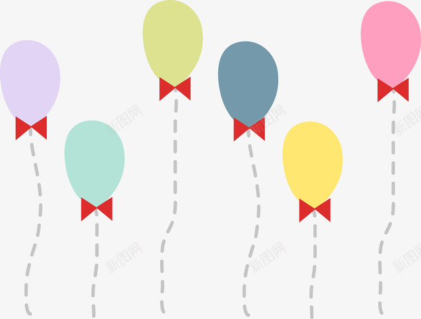 卡通手绘彩色气球矢量图ai免抠素材_新图网 https://ixintu.com 卡通 彩色 手绘 气球 矢量图