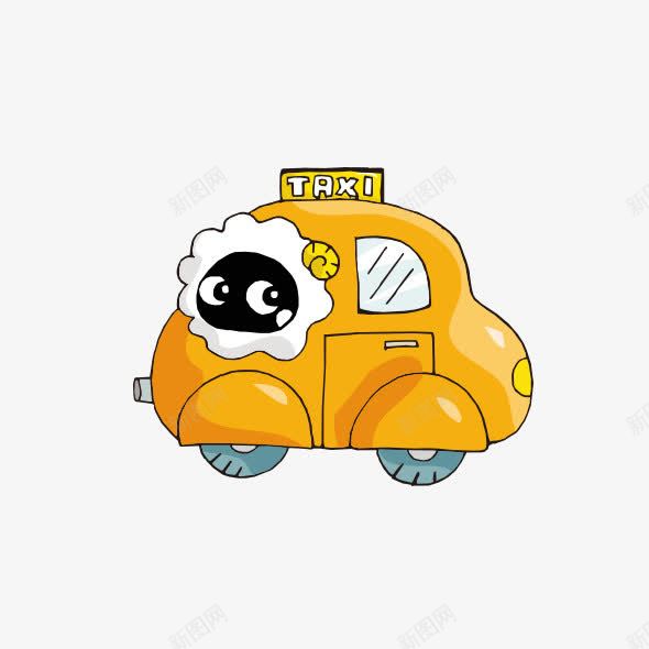 出租车卡通png免抠素材_新图网 https://ixintu.com 出租车 卡通 图案 装饰