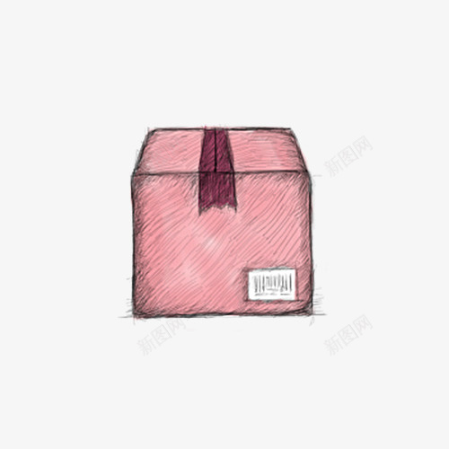 手绘包裹png免抠素材_新图网 https://ixintu.com 包裹 手绘 水彩 粉色