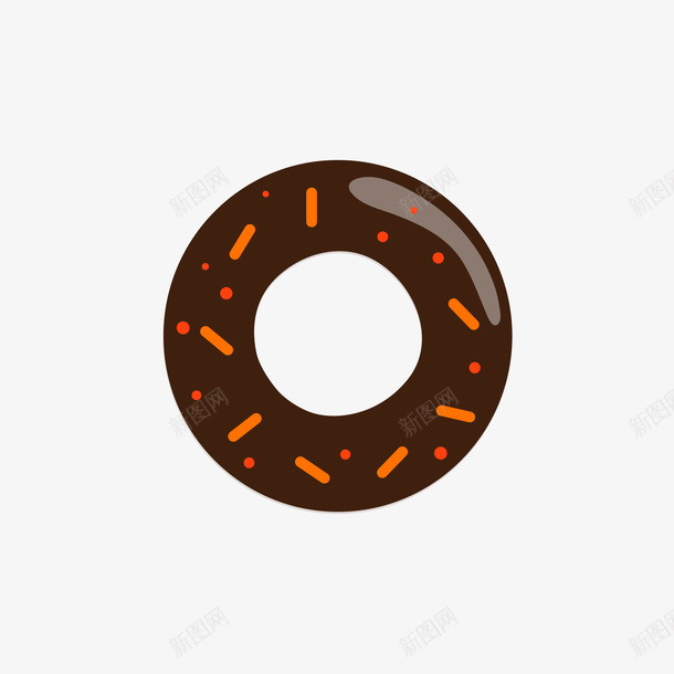 咖啡色的甜甜圈矢量图ai免抠素材_新图网 https://ixintu.com 咖啡色 咖啡色甜甜圈 圆形食物 橙色 甜甜圈 甜食 食物 矢量图
