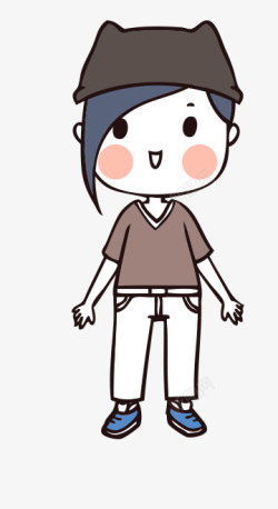 人物手绘插画可爱5素材