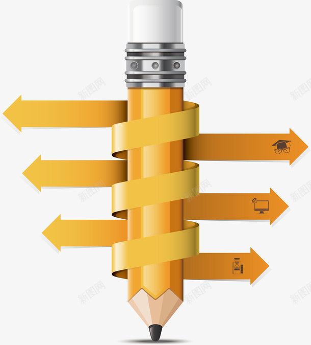 商务金融图表矢量图eps免抠素材_新图网 https://ixintu.com EPS矢量素材免费下载 PPT图形 创意 商务金融图表铅笔 铅笔 矢量图