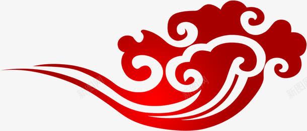 红色卡通祥云png免抠素材_新图网 https://ixintu.com 卡通 祥云 红色