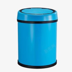 圆柱垃圾桶蓝色素材