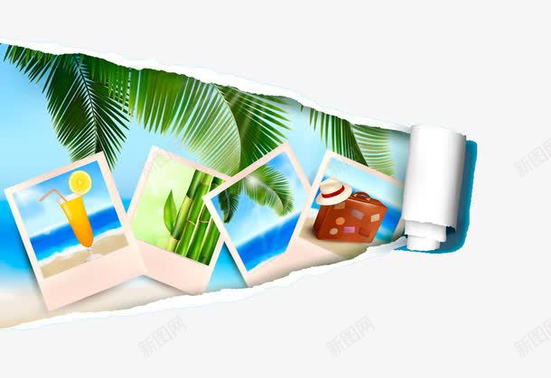 夏日旅游海报png免抠素材_新图网 https://ixintu.com 夏日 度假 旅行 海报素材 海滩