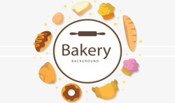 面包店海报蛋糕面包烘焙店海报矢量图高清图片