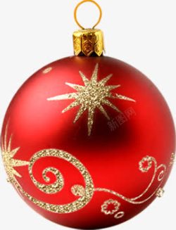 红色圣诞节装饰球素材
