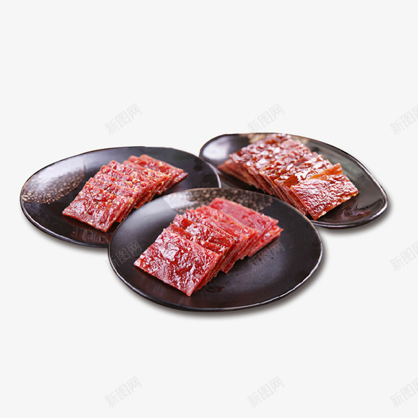 小盘食物psd免抠素材_新图网 https://ixintu.com 盘子 肉脯 食品 食物