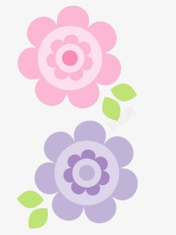 粉紫色小花素材