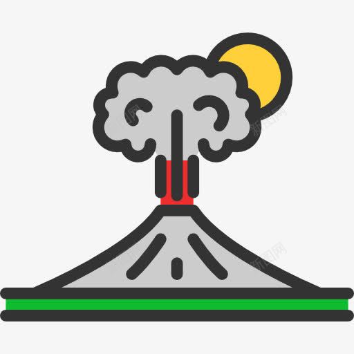 火山图标png_新图网 https://ixintu.com 危险的火山 喷发 自然灾害