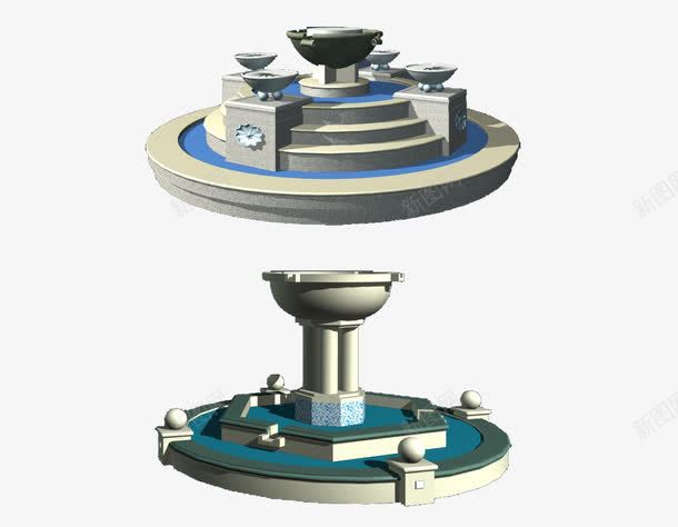 欧式喷泉png免抠素材_新图网 https://ixintu.com 喷泉 室外 欧式 装饰