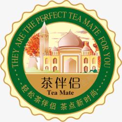 茶点标签轻松茶伴侣高清图片