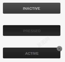 简单的黑色按钮图标png_新图网 https://ixintu.com UI 图标 按钮 控件 黑色