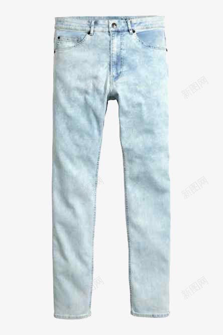 蓝白色水洗长裤png免抠素材_新图网 https://ixintu.com 产品实图 水洗 蓝白是 长裤