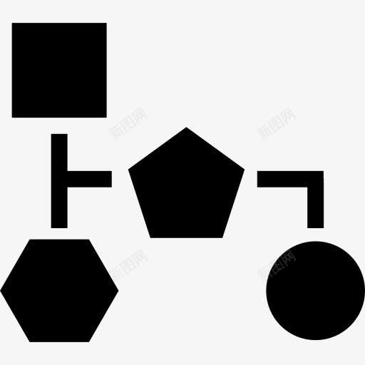 方案黑色几何形状图标png_新图网 https://ixintu.com 图形界面 块 块的几何形状 方案 黑色