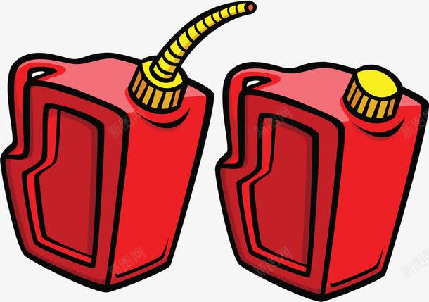 红色石油油罐插画png免抠素材_新图网 https://ixintu.com 插画 油罐 燃料 管道 红色