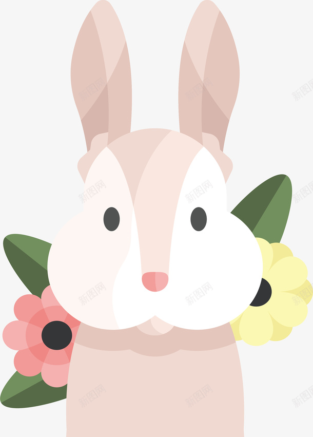 卡通兔子海报矢量图eps免抠素材_新图网 https://ixintu.com 兔子卡片 卡通兔子 可爱兔子 小兔子 小动物 矢量png 矢量图