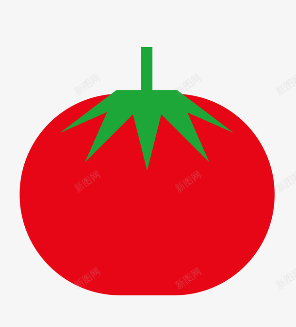 红色番茄矢量图eps免抠素材_新图网 https://ixintu.com 卡通手绘 番茄 红色 食物蔬菜 矢量图