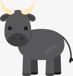 小黑牛卡通素材