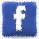 furry毛茸茸的垫Facebook社会图标高清图片
