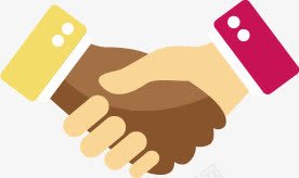 握手图标png_新图网 https://ixintu.com 双手交握 和平 握手 白种人 种族平等 黑种人