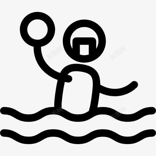 水球运动员图标png_新图网 https://ixintu.com 夏天 夏季 水 水上运动 运动 运动球