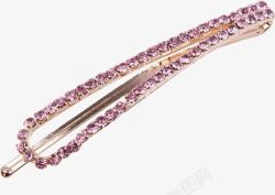 紫色宝石发夹素材