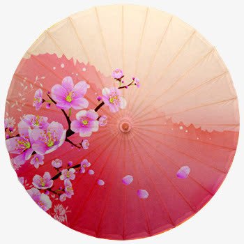 红色纸伞png免抠素材_新图网 https://ixintu.com 粉色 红色 纸伞 花朵